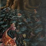 Fish in a koi pond