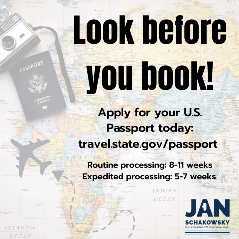Look before you book. Apply for US Passport at travel.state.gov/passport