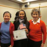 Congresswoman Schakowsky with newly Naturalized Citizens